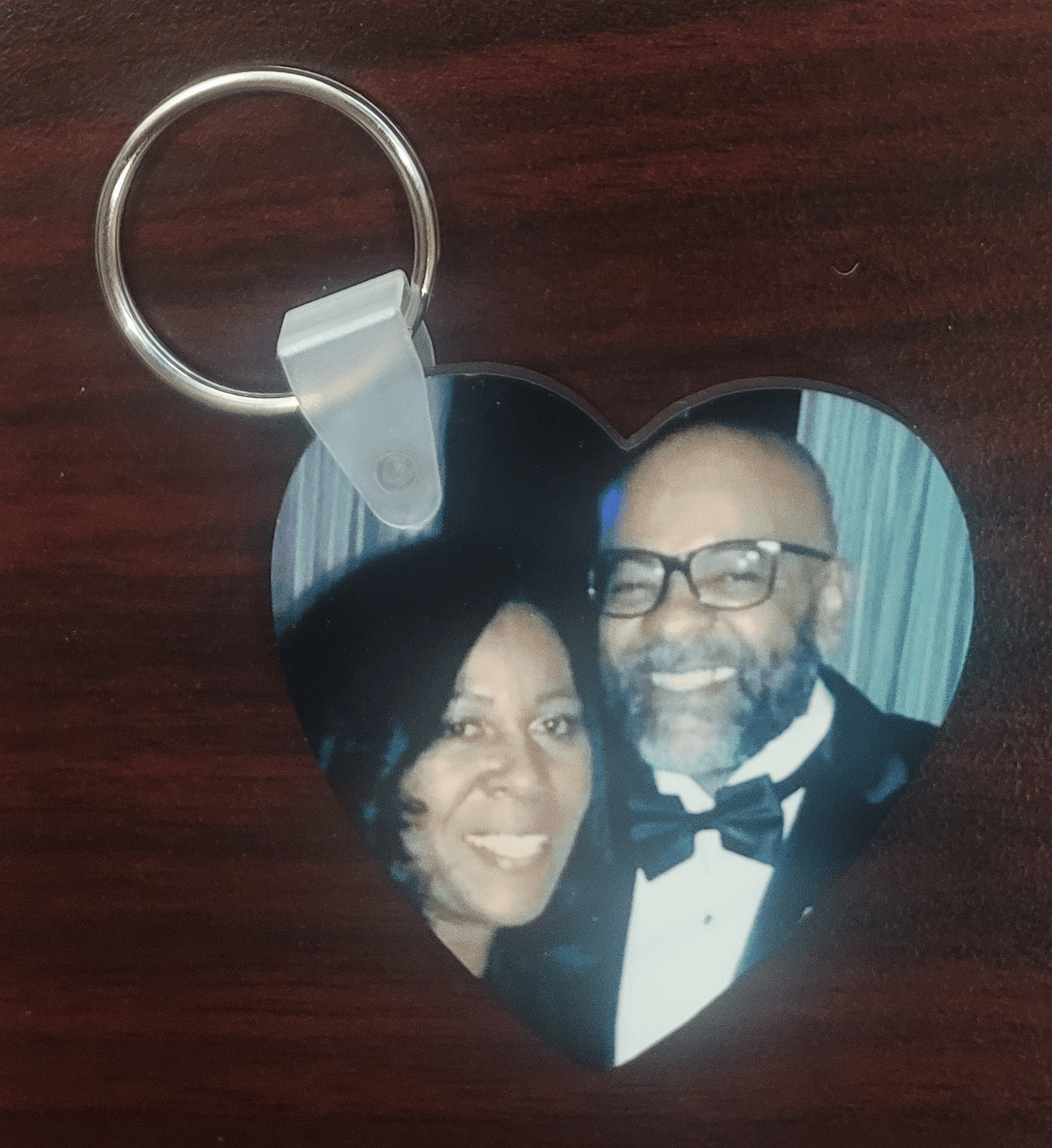 Custom Photo Heart Key Chain